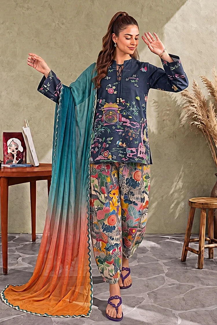 Asifa & Nabeel - Cambric Printed - Kiana (CU26-03) - Unstitched