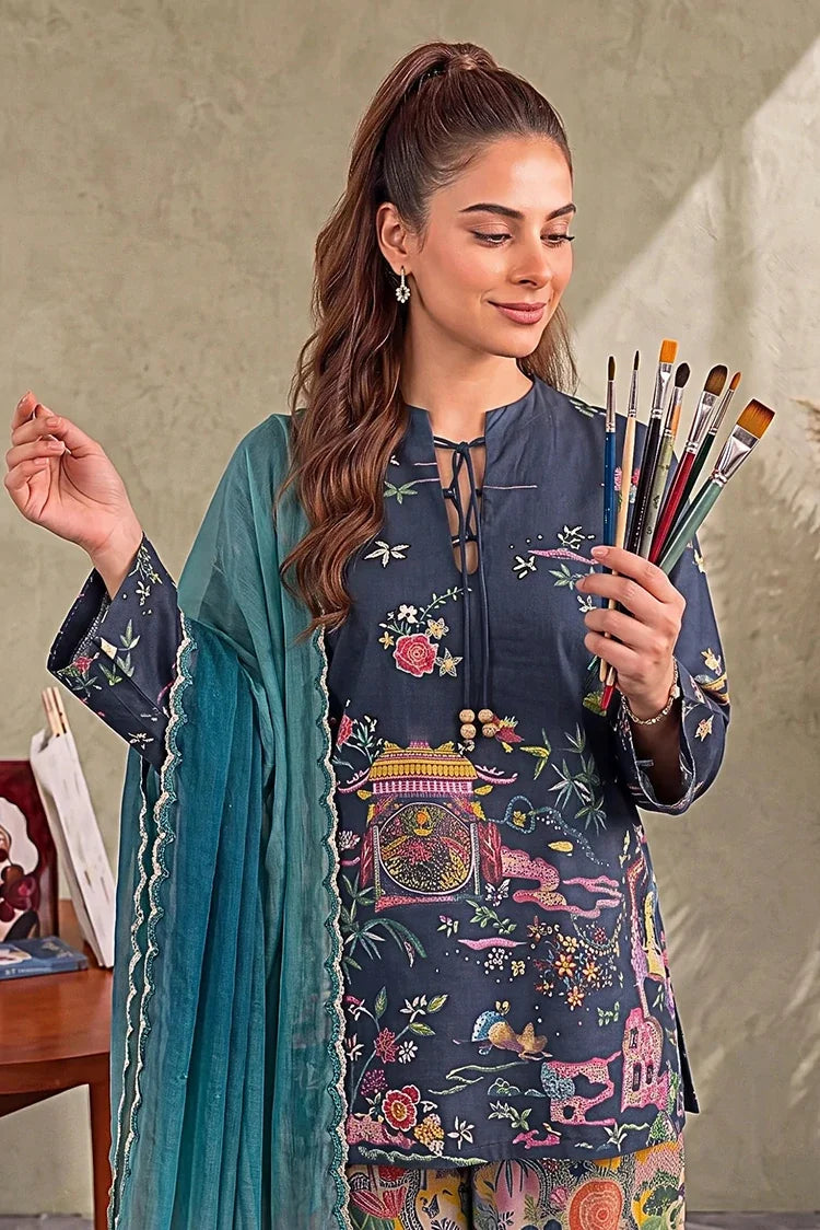 Picture of Asifa & Nabeel - Cambric Printed - Kiana (CU26-03) - Unstitched - Available at Raja Sahib