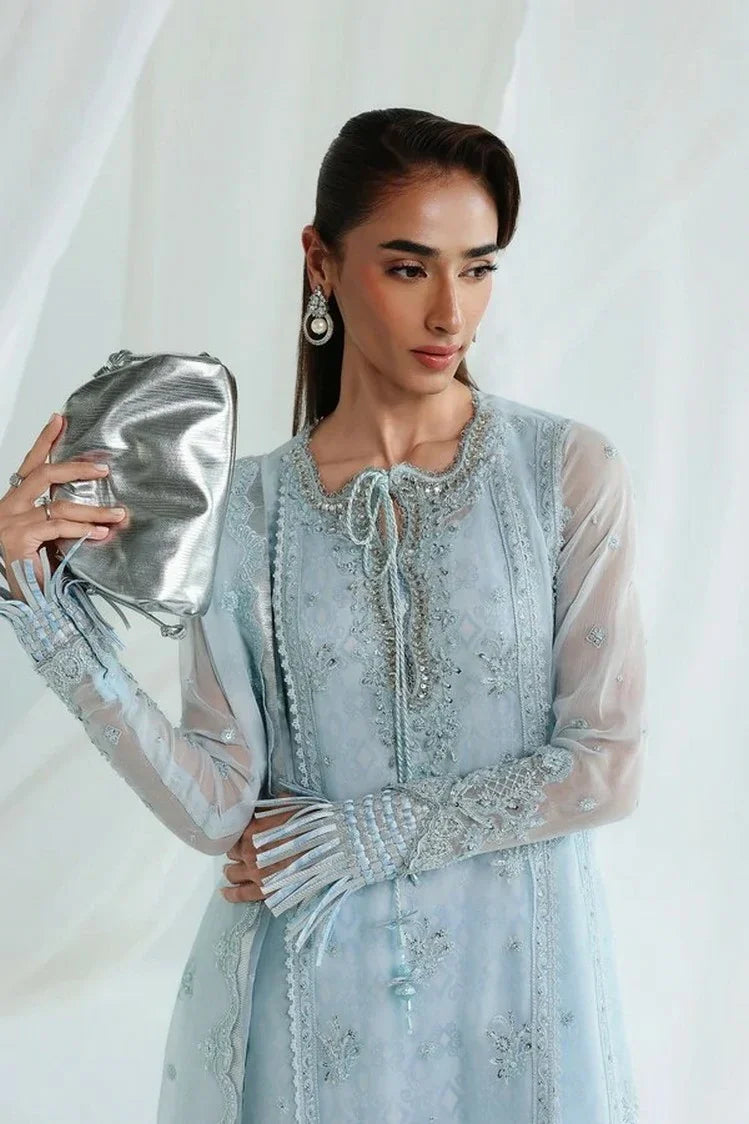 Picture of Qalamkar - Chiffon - QCC-08 SONA - Unstitched - Available at Raja Sahib