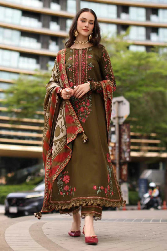 Charizma - Poshima Embroidered Peach Leather Collection Vol 1 - PSW6-05 - Unstitched