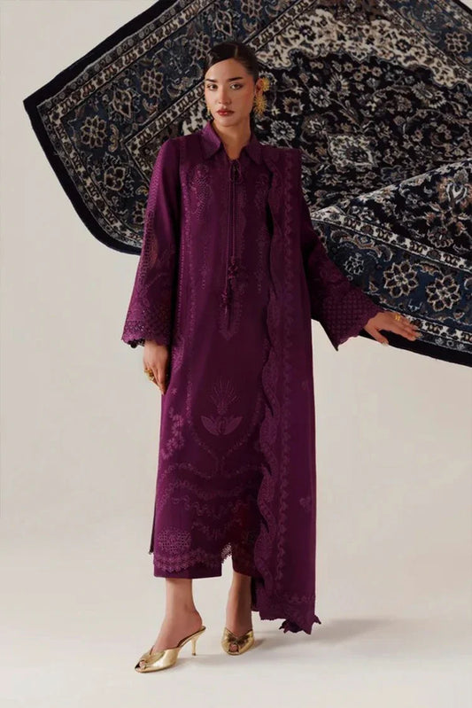 Qalamkar - Qline Linen Collection - QLW-07 MAHEEN - Unstitched