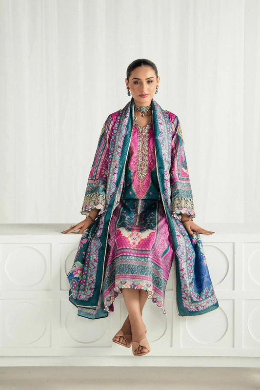 Gulaal - Aira Printed Silk - GS-11-Zeal - Unstitched