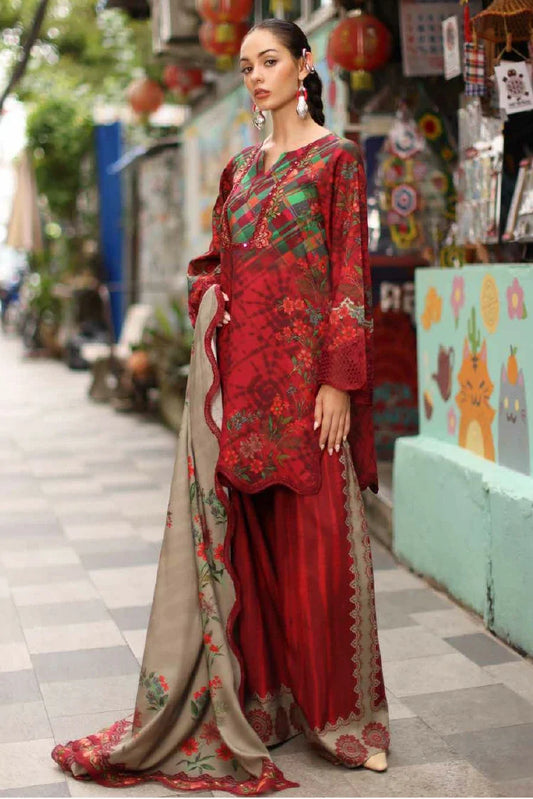 Charizma - Combination Embroidered Linen Collection Vol 2 - CCW7-12 - Unstitched