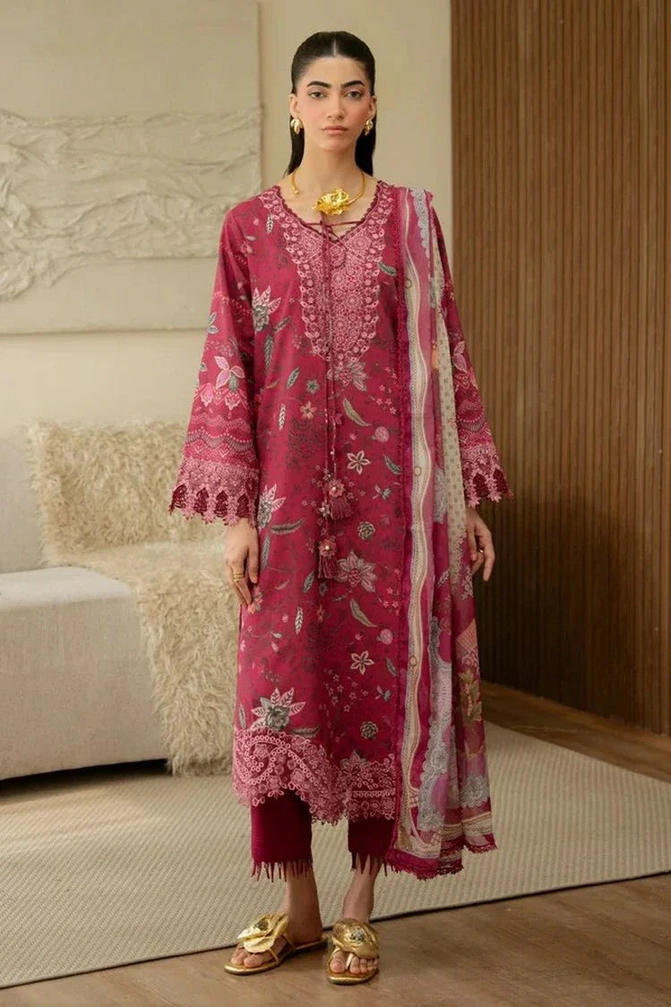 Aabyaan - Print Luxe Linen - AK-10-FLEUR - Unstitched