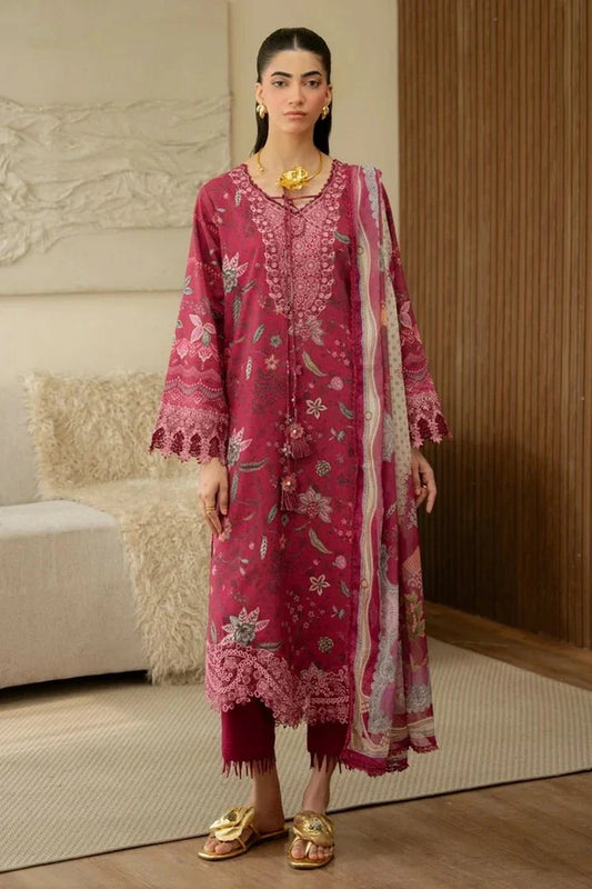 Aabyaan - Print Luxe Linen - AK-10-FLEUR - Unstitched