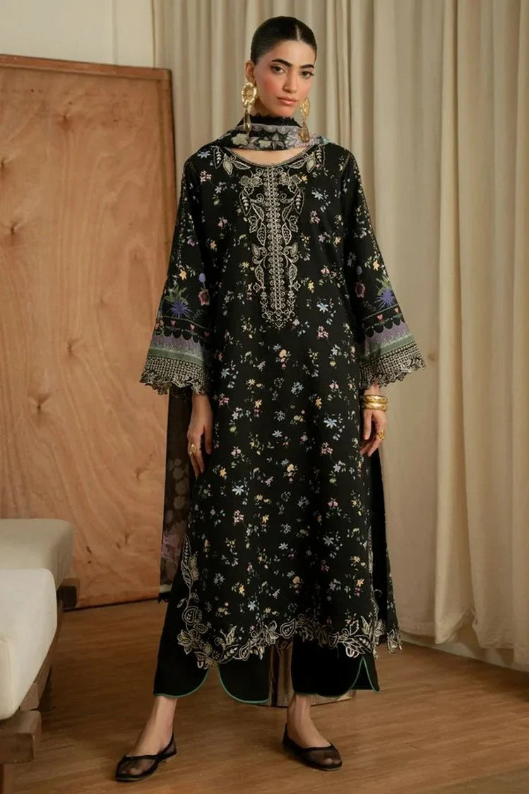 Aabyaan - Print Luxe Linen - AK-02-NOELLE - Unstitched