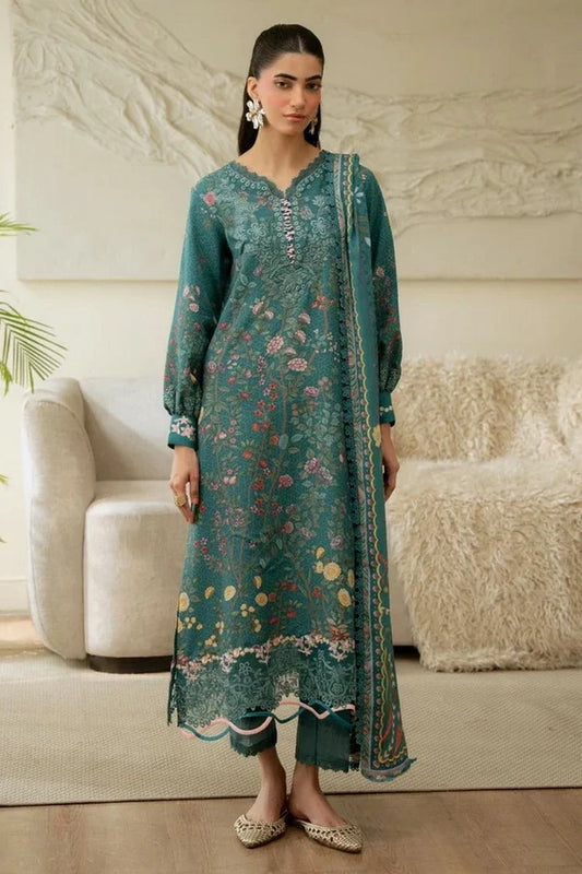 Aabyaan - Print Luxe Linen - AK-04-ISLA - Unstitched