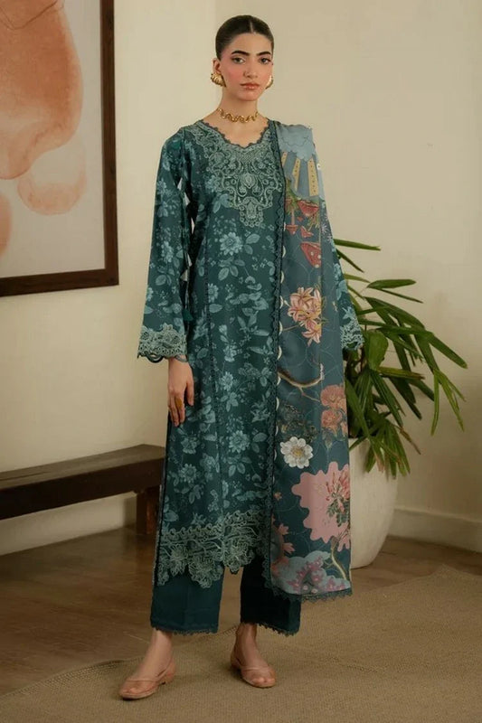Aabyaan - Print Luxe Linen - AK-08-AVELINE - Unstitched