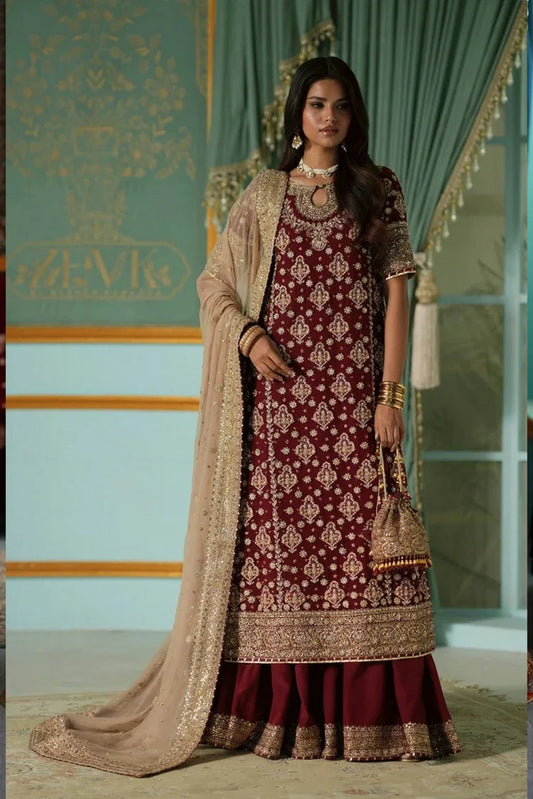 Zevk - Afsanah Luxury Formal Vol 2 - ANABI-D2-A - Unstitched
