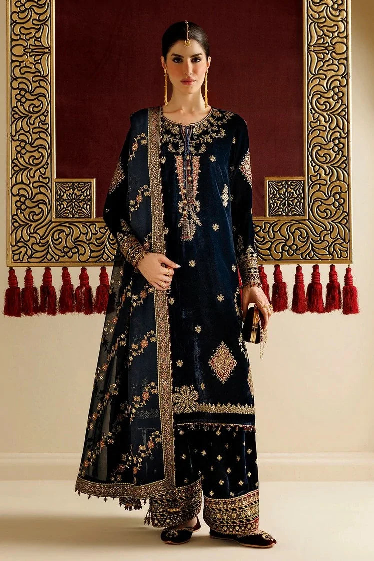 Jazmin - Chandni Luxury Velvet Formals - CVF26-D11 - Unstitched