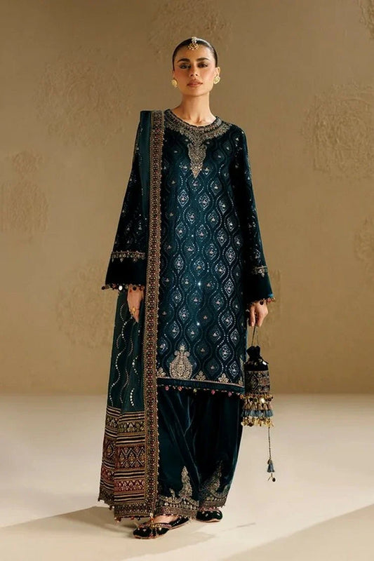 Jazmin - Chandni Luxury Velvet Formals - CVF26-D02 - Unstitched