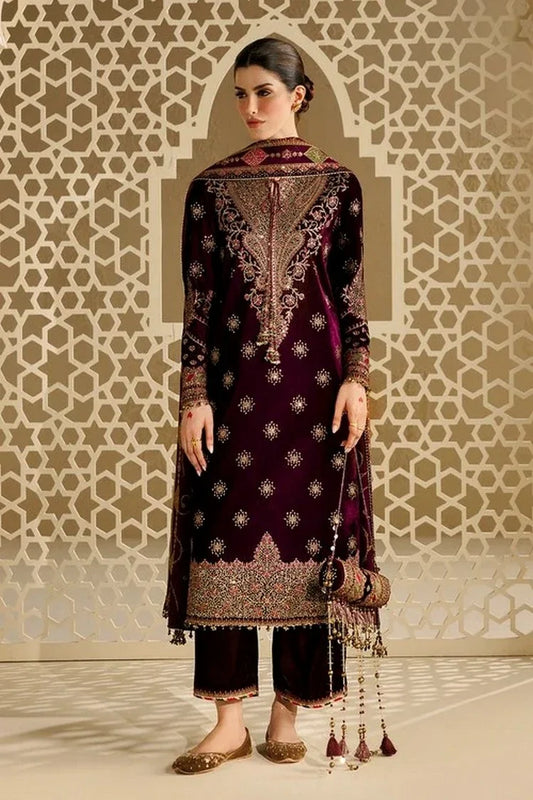 Jazmin - Chandni Luxury Velvet Formals - CVF26-D08 - Unstitched