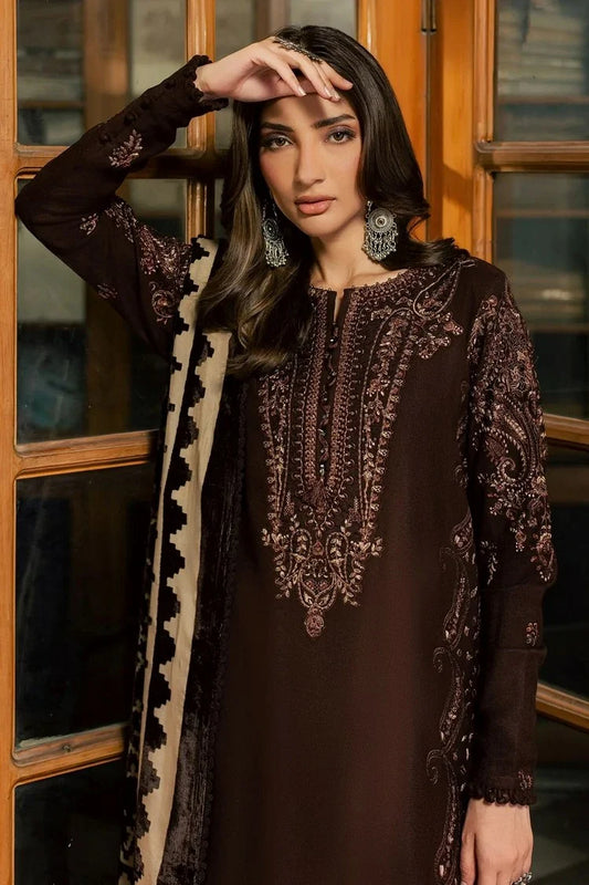 Nureh - Exclusive Embroidered Peach Leather Collection Vol 3 - NE-285 - Unstitched