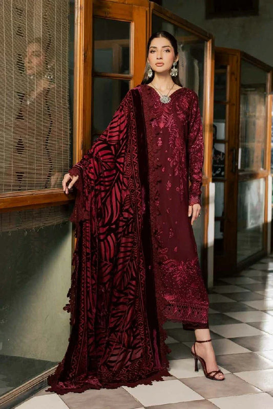Nureh - Exclusive Embroidered Peach Leather Collection Vol 3 - NE-286 - Unstitched