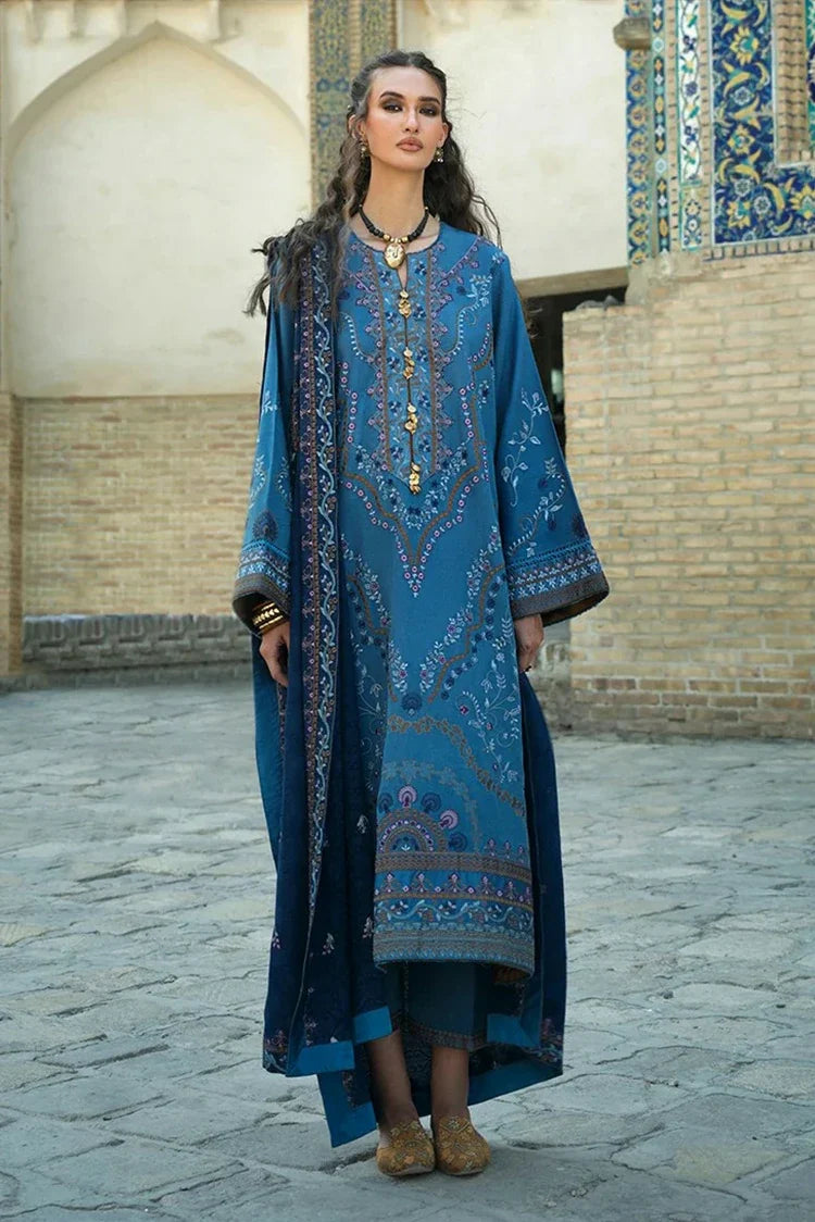 Picture of Mushq - Hemline Beneath The Skies Of Bukhara - 04-Heritage Haze - Unstitched - Available at Raja Sahib