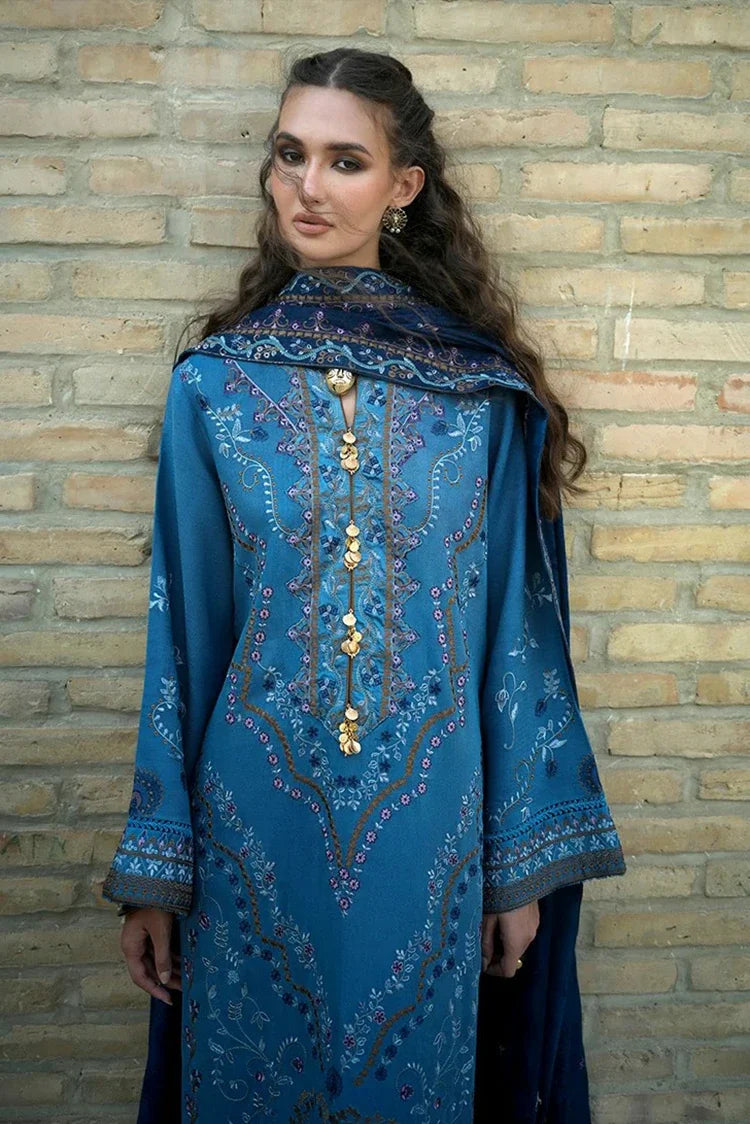 Picture of Mushq - Hemline Beneath The Skies Of Bukhara - 04-Heritage Haze - Unstitched - Available at Raja Sahib