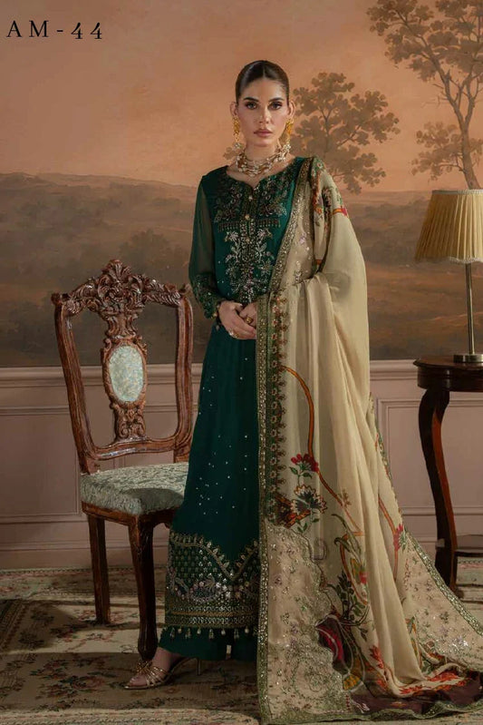 Nureh - Amaya Luxury Embroidered Chiffon Collection Vol 3 - AM-44 - Unstitched