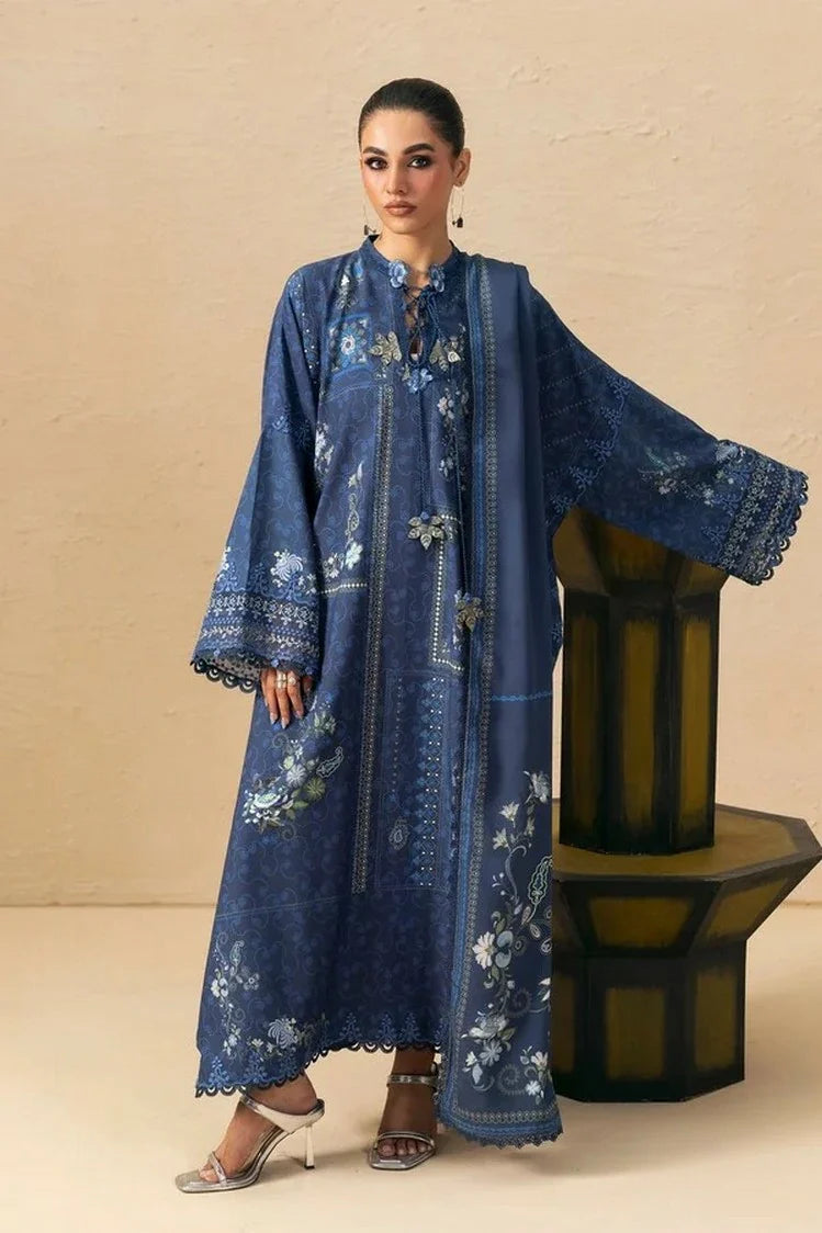 Qalamkar - QPrints Winter Collection - QPW-05 (B) Calina - Unstitched