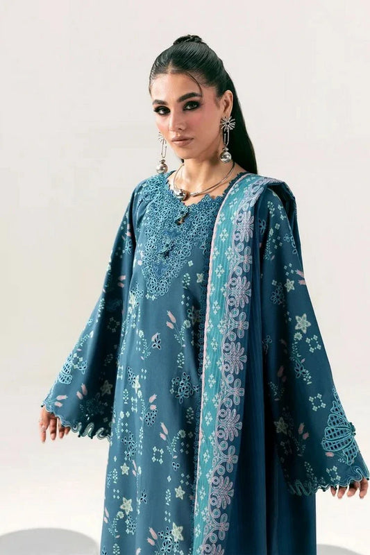 Picture of Qalamkar - QPrints Winter Collection - QPW-06 (B) Rohi - Unstitched - Available at Raja Sahib