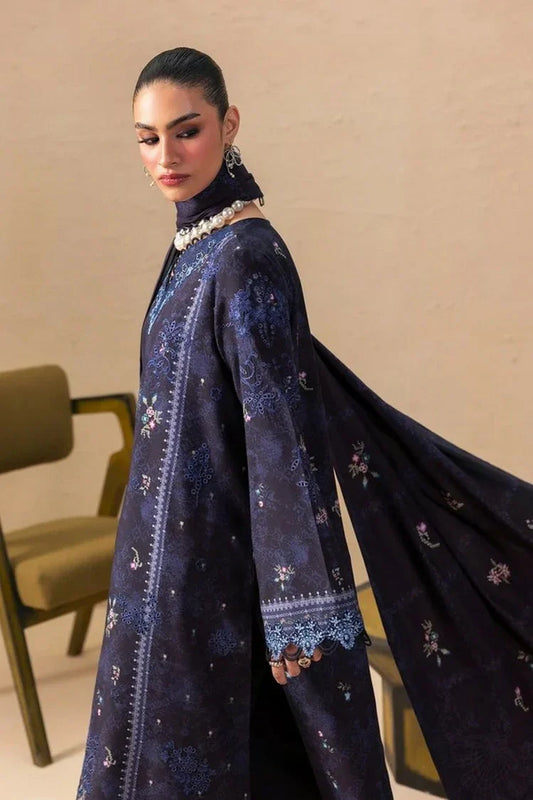 Picture of Qalamkar - QPrints Winter Collection - QPW-08 (A) Noreen - Unstitched - Available at Raja Sahib
