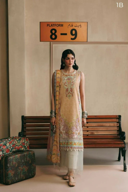 Picture of Maria B - M Basics Winter Aglastation - Design-1B - Unstitched - Available at Raja Sahib