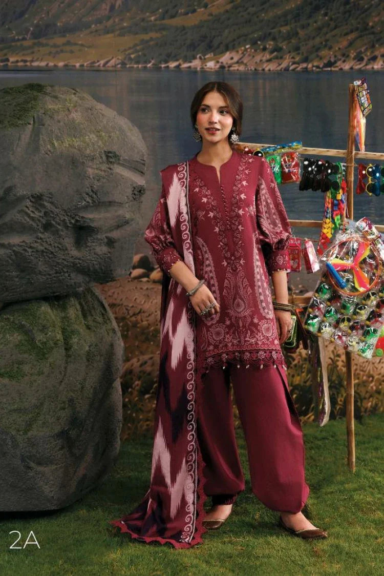 Picture of Maria B - M Basics Winter Aglastation - Design-2A - Unstitched - Available at Raja Sahib