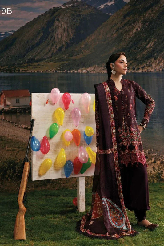 Picture of Maria B - M Basics Winter Aglastation - Design-9B - Unstitched - Available at Raja Sahib