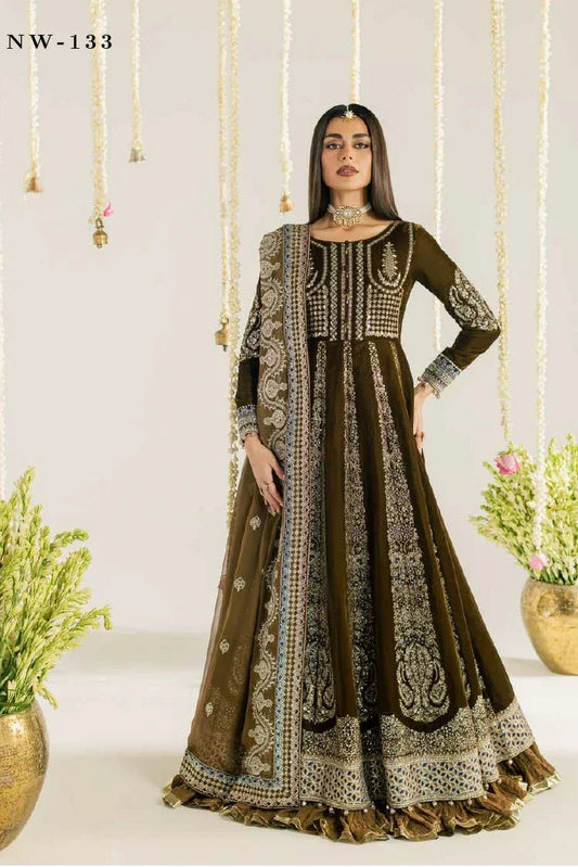 Nureh - Maya Embroidered Velvet Collection Vol 1 - NW-133 - Unstitched