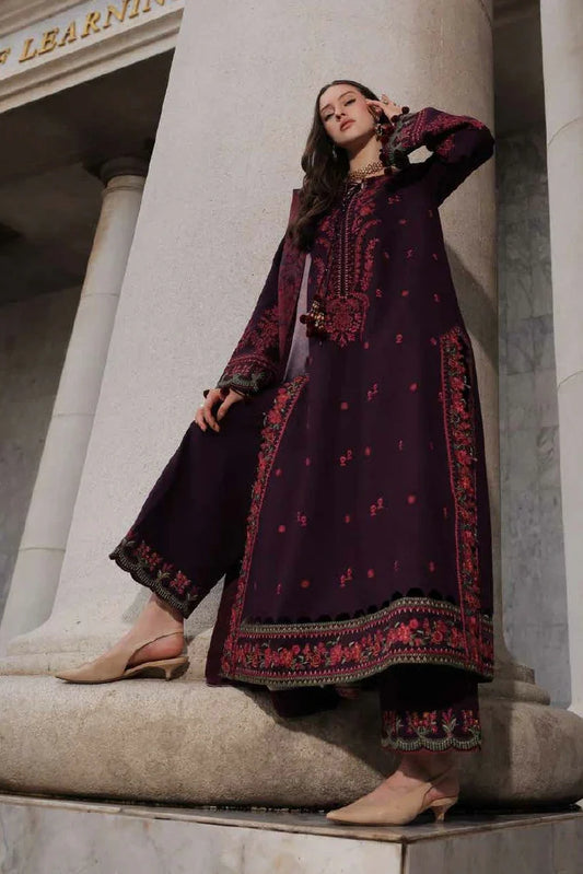 Charizma - Poshima Embroidered Peach Leather Collection Vol 3 - PSW6-25 - Unstitched