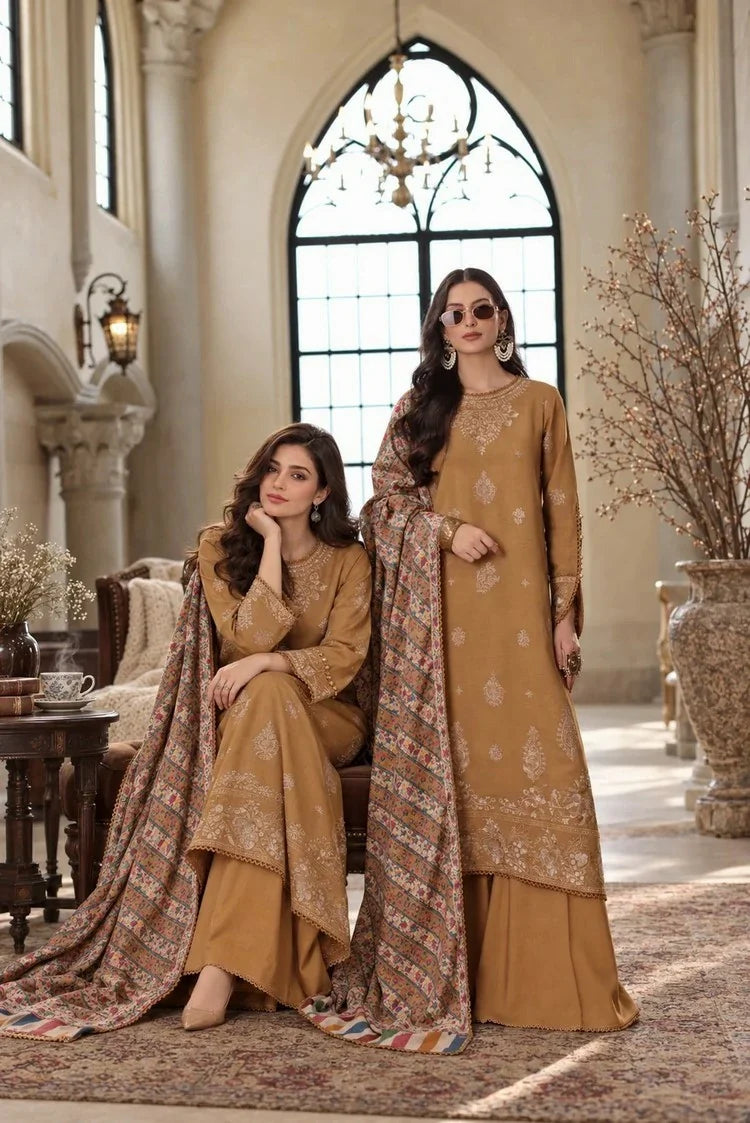 Picture of Noor by Saadia Asad - Noor Winter Embroidered Prinkhaas - Design-10A - Unstitched - Available at Raja Sahib