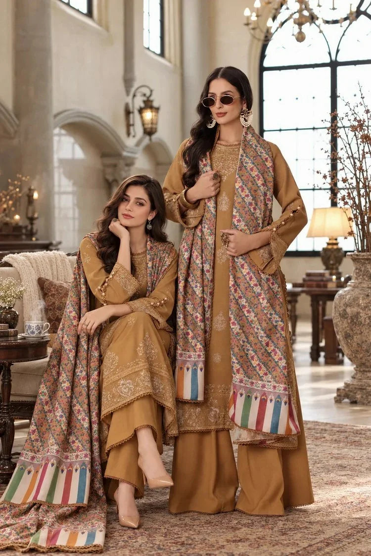 Picture of Noor by Saadia Asad - Noor Winter Embroidered Prinkhaas - Design-10A - Unstitched - Available at Raja Sahib