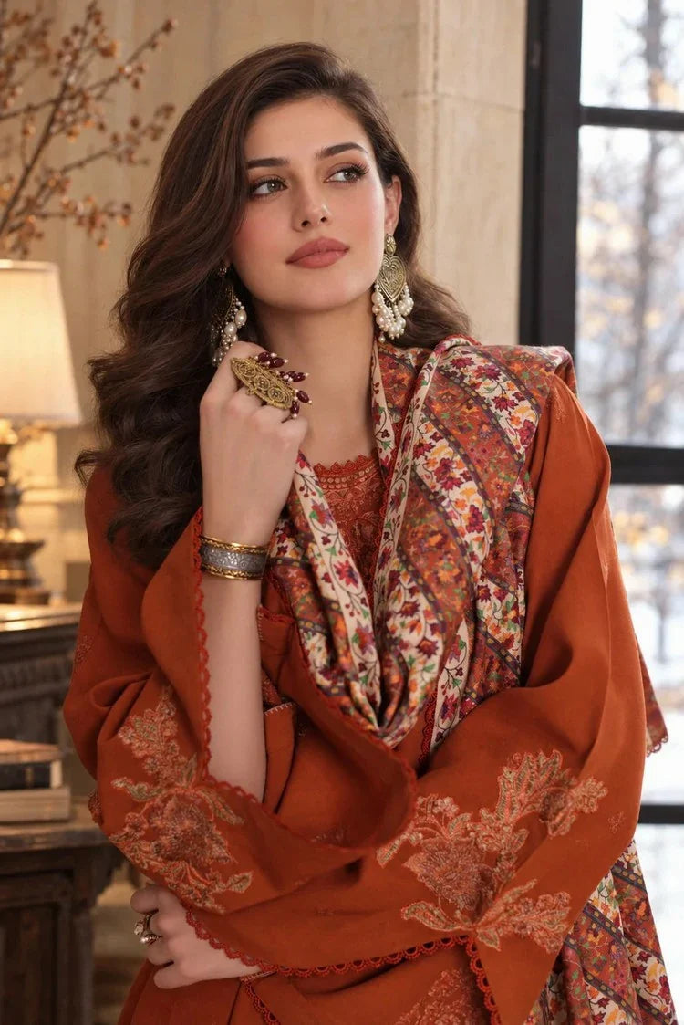 Picture of Noor by Saadia Asad - Noor Winter Embroidered Prinkhaas - Design-10B - Unstitched - Available at Raja Sahib