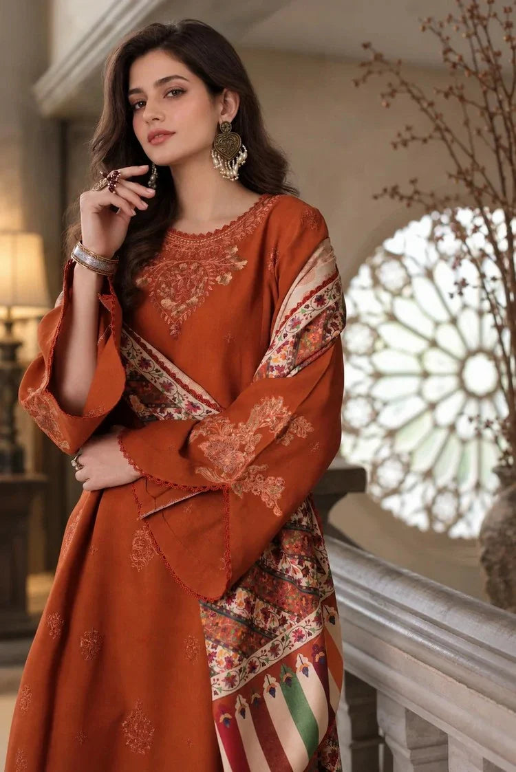 Picture of Noor by Saadia Asad - Noor Winter Embroidered Prinkhaas - Design-10B - Unstitched - Available at Raja Sahib