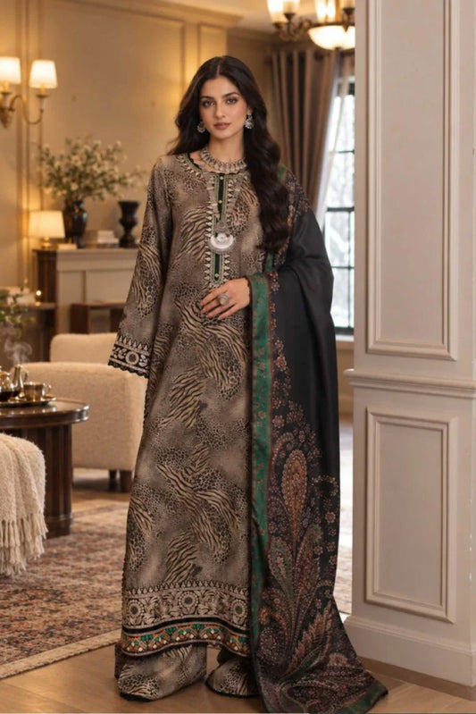 Picture of Noor by Saadia Asad - Noor Winter Embroidered Prinkhaas - Design-1A - Unstitched - Available at Raja Sahib
