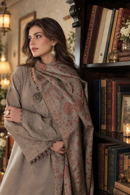 Picture of Noor by Saadia Asad - Noor Winter Embroidered Prinkhaas - Design-3A - Unstitched - Available at Raja Sahib