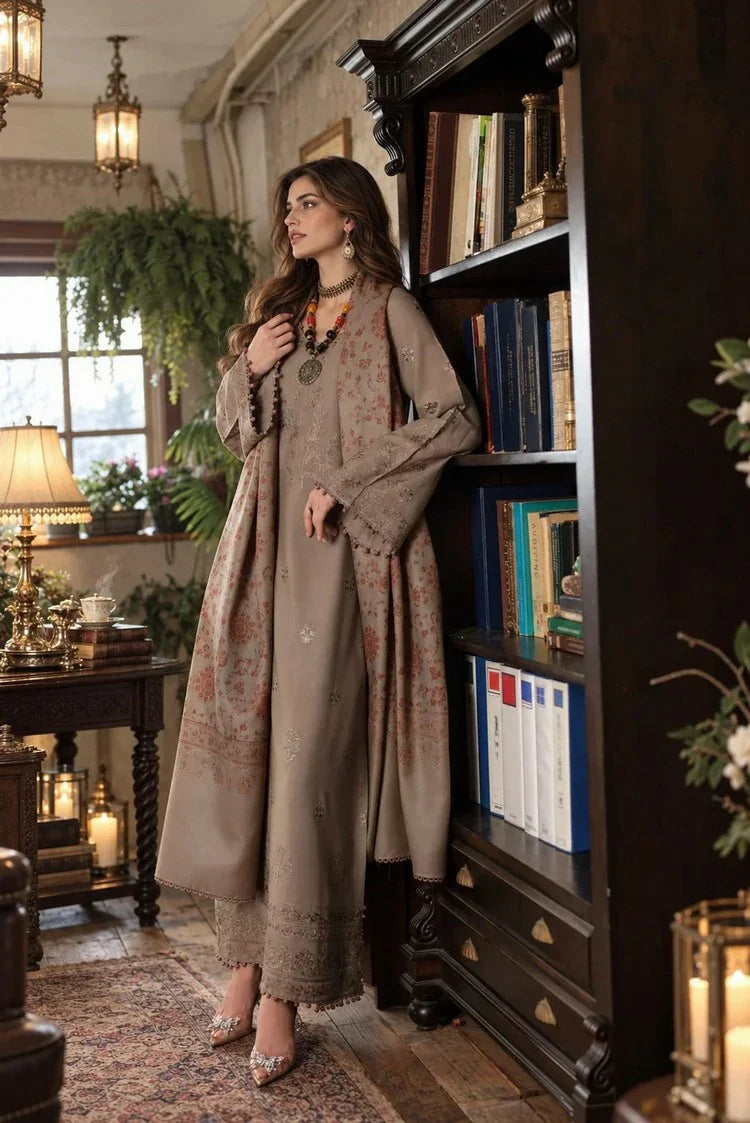 Picture of Noor by Saadia Asad - Noor Winter Embroidered Prinkhaas - Design-3A - Unstitched - Available at Raja Sahib