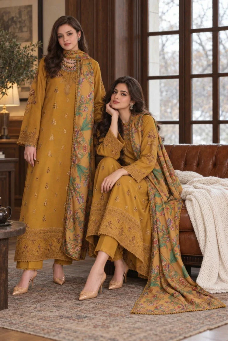Picture of Noor by Saadia Asad - Noor Winter Embroidered Prinkhaas - Design-4B - Unstitched - Available at Raja Sahib