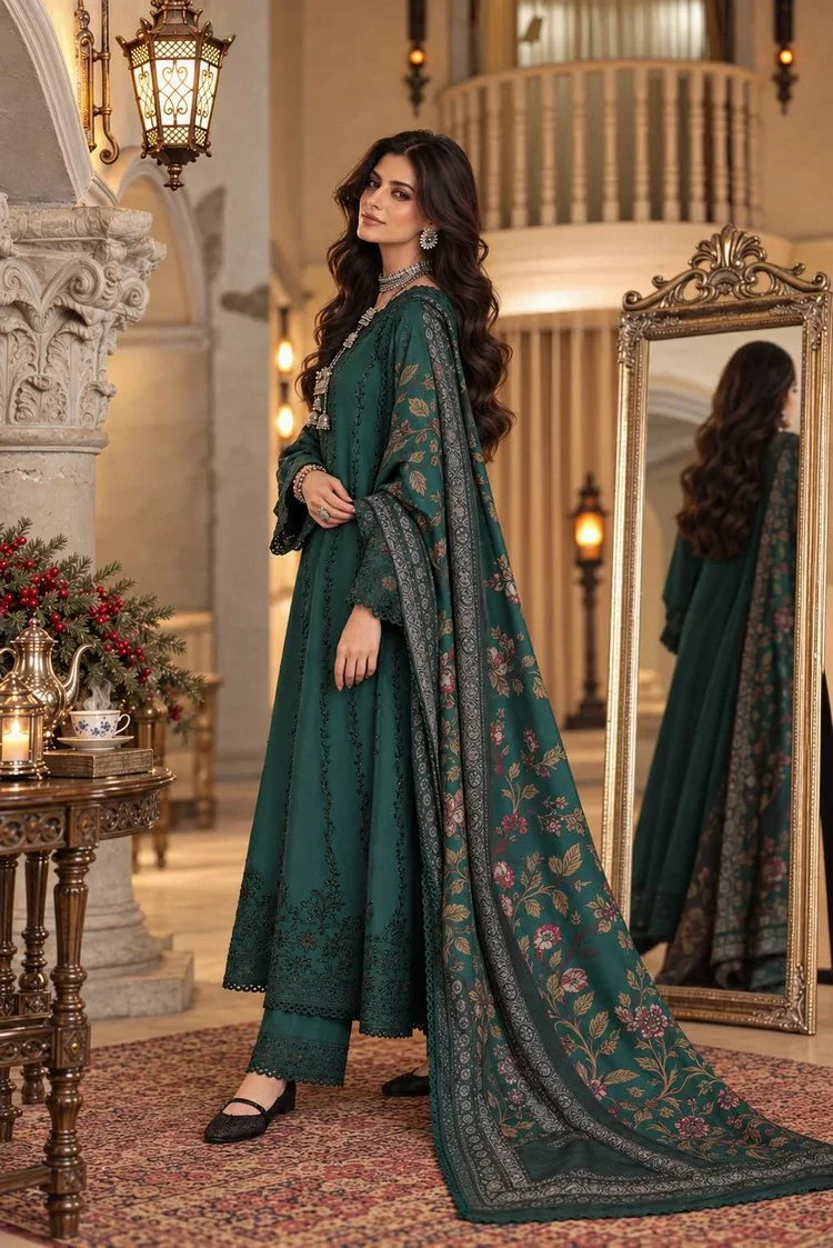 Picture of Noor by Saadia Asad - Noor Winter Embroidered Prinkhaas - Design-5B - Unstitched - Available at Raja Sahib