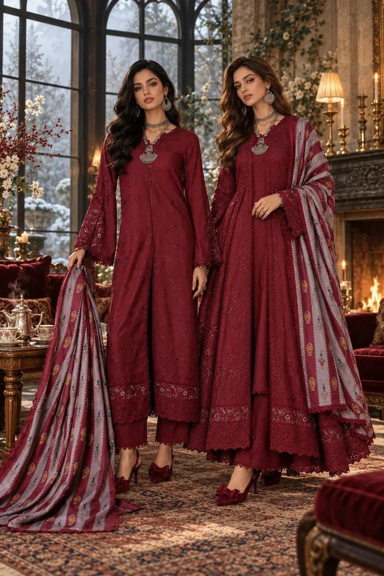 Picture of Noor by Saadia Asad - Noor Winter Embroidered Prinkhaas - Design-6A - Unstitched - Available at Raja Sahib