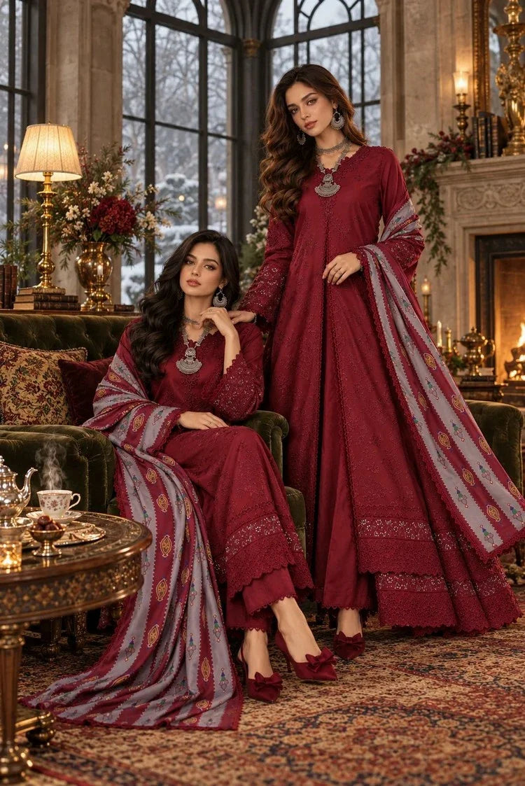 Picture of Noor by Saadia Asad - Noor Winter Embroidered Prinkhaas - Design-6A - Unstitched - Available at Raja Sahib