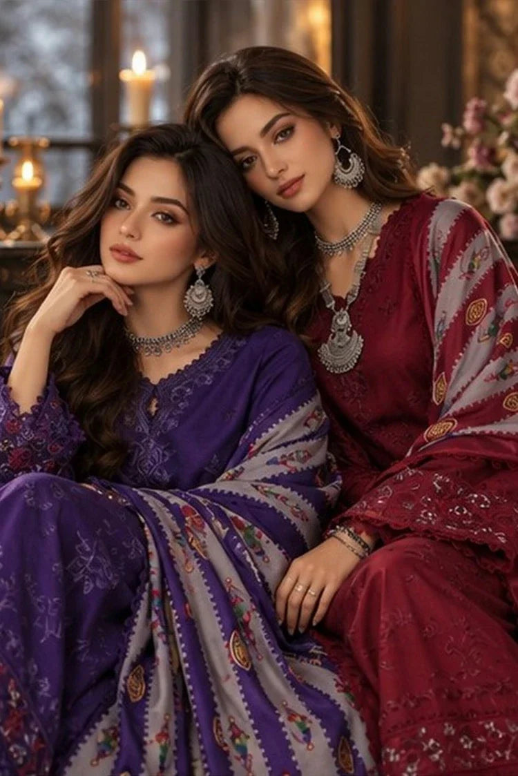 Picture of Noor by Saadia Asad - Noor Winter Embroidered Prinkhaas - Design-6B - Unstitched - Available at Raja Sahib