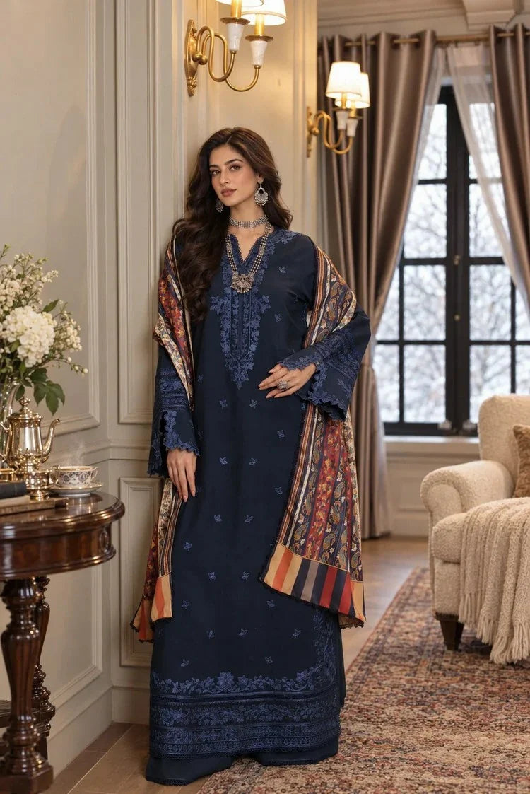 Picture of Noor by Saadia Asad - Noor Winter Embroidered Prinkhaas - Design-7A - Unstitched - Available at Raja Sahib