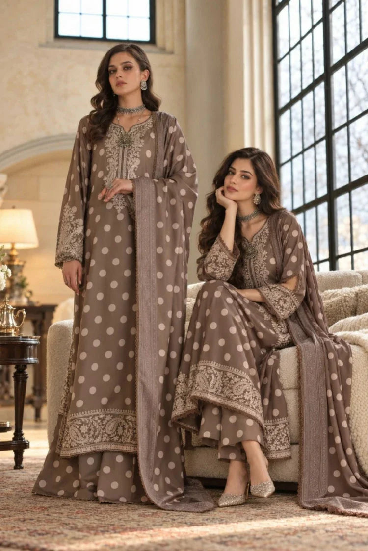 Picture of Noor by Saadia Asad - Noor Winter Embroidered Prinkhaas - Design-8A - Unstitched - Available at Raja Sahib