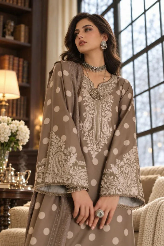 Picture of Noor by Saadia Asad - Noor Winter Embroidered Prinkhaas - Design-8A - Unstitched - Available at Raja Sahib