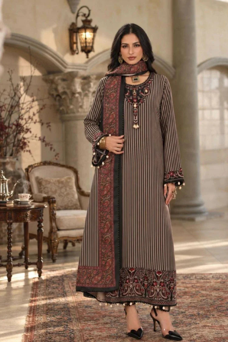 Picture of Noor by Saadia Asad - Noor Winter Embroidered Prinkhaas - Design-9A - Unstitched - Available at Raja Sahib