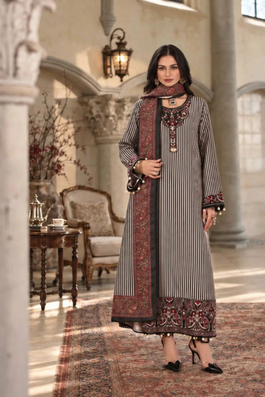 Picture of Noor by Saadia Asad - Noor Winter Embroidered Prinkhaas - Design-9B - Unstitched - Available at Raja Sahib