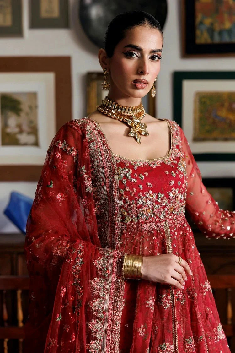 Picture of Maryam Hussain - Marwa Festive Collection - MF26-06-Crimson - Unstitched - Available at Raja Sahib