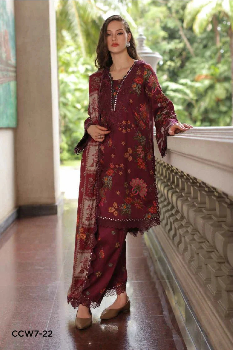 Charizma - Combination Embroidered Linen Collection Vol 3 - CCW7-22 - Unstitched