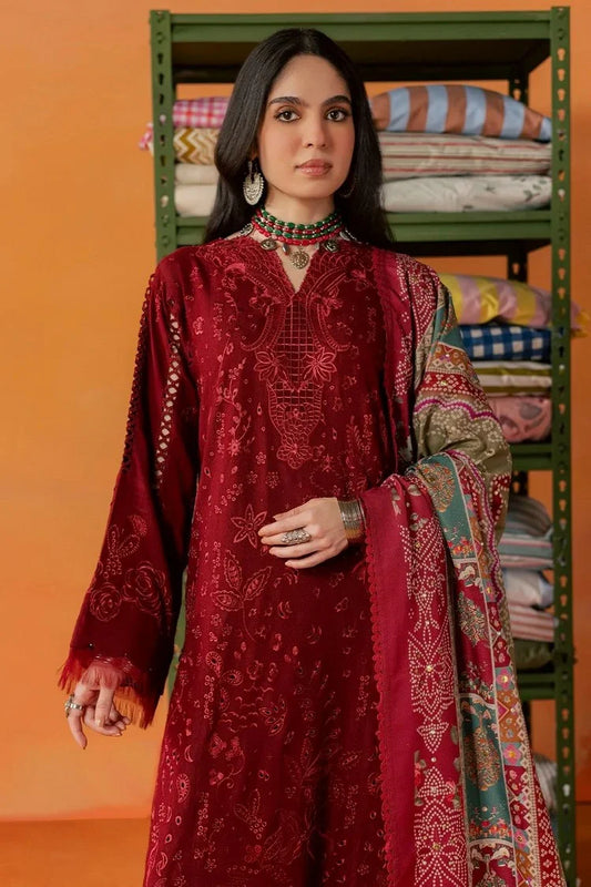 Nureh - Bazar Embroidered Peach Leather Collection Vol 1 - NE-290 - Unstitched