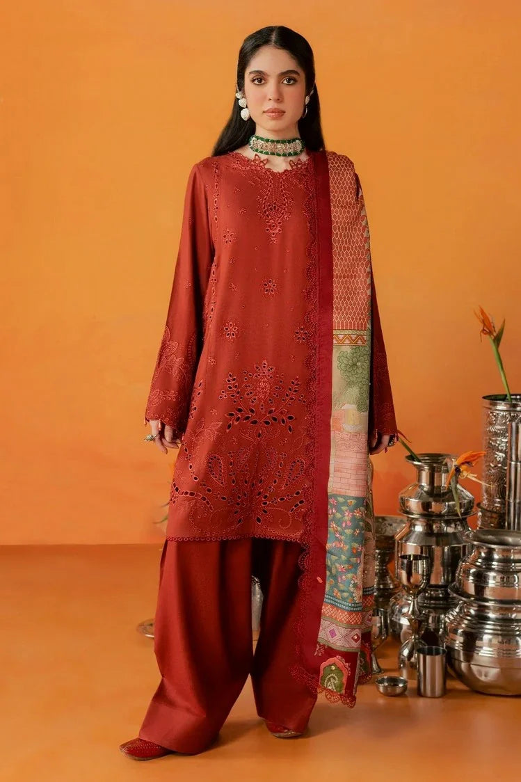 Nureh - Bazar Embroidered Peach Leather Collection Vol 1 - NE-292 - Unstitched